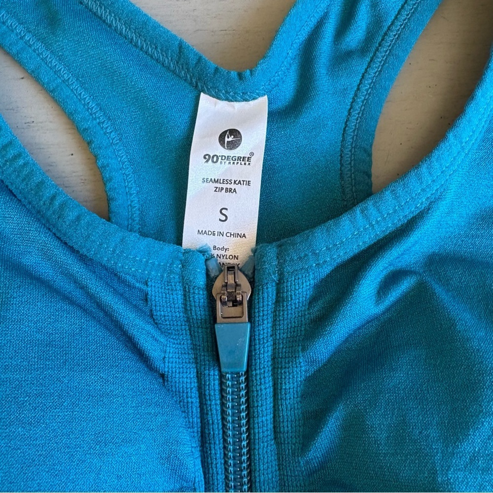 90 Degree By Reflex Activewear Support Zip Front Racerback Sports Bras Set Sz S - Picture 10 of 15